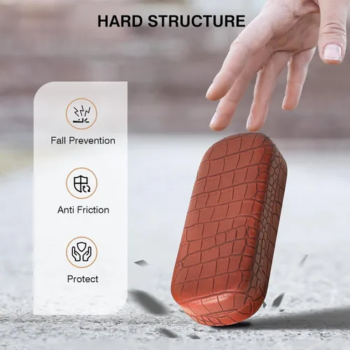 Vista 4 de Marvolia Estuche para gafas de sol, funda rígida grande de piel sintética para gafas de sol
