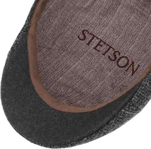Vista 5 de Stetson Texas Classic - Gorra plana de lana para hombre, forro de algodón, ajuste delgado, 6 paneles, otoño e invierno