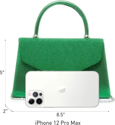 Vista 71 de Dasein Bolso de noche para mujer, embragues de fiesta, bolsos de boda, cóctel, baile de graduación, bolsos con purpurina esmerilada