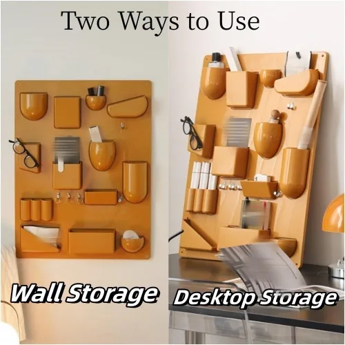 Vista 6 de Floationg - Estante de pared para guardar bolígrafos de escritorio, estante de pared multiusos con decoración, adecuado para sala de estar Negro