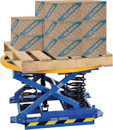 Vista 3 de Global Industrial Posicionador de deslizamiento de carrusel de palet accionado por resorte, 43-5/8" Diámetro de la plataforma, 4500 libras