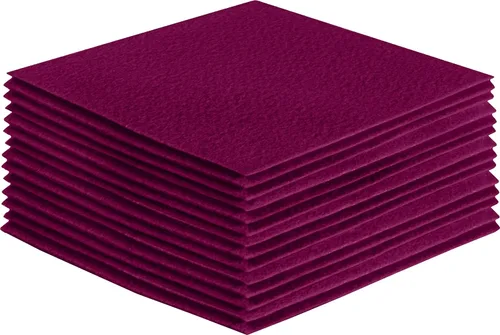 Vista 212 de FabricLA Hojas de fieltro acrílico para manualidades, cuadrados de fieltro precortados suaves de 4 x 4 pulgadas (3.9 in x 3.9 in), utiliza hojas