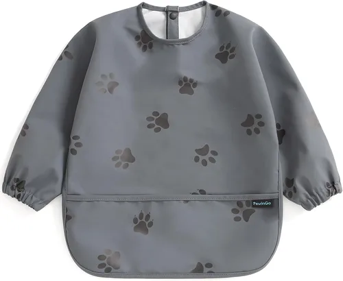 Vista 8 de Weaning Bib with Long Sleeves & BLW, Soft and Skin-Friendly