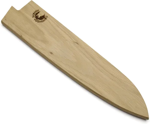 Vista 10 de Yoshihiro Protector magnético de hoja de madera de roble Saya para cuchillo Gyuto 7 IN (7.087 in)