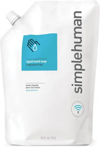 Vista 6 de simplehuman Botella de repuesto de jabón líquido de manos de pepino, 30 onzas líquidas, suave y refrescante aroma de pepino crujiente, vitamina E