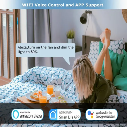 Vista 3 de Kit de control remoto de ventilador de techo universal WiFi inteligente con ajuste de aprendizaje