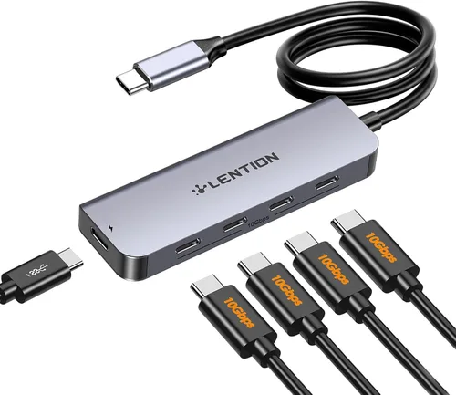 Vista 17 de LENTION USB-C Hub, 4K@60Hz HDMI, 100W PD, 2 USB-C, 2 USB 3.0, Card Reader