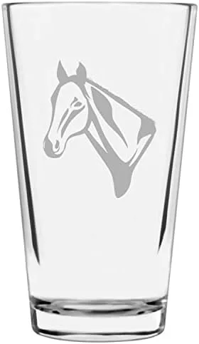 Vista 60 de Shetland Pony (cuerpo) - Vaso de pinta grabado con temática de caballo alternativo de 16 onzas