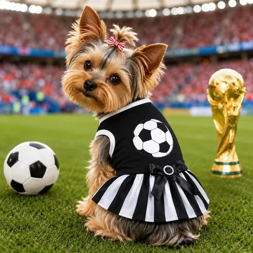 Vista 3 de Petitebella Vestido de fútbol para perro cachorro (negro/rayas, talla XS)