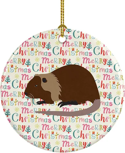 Vista 94 de Caroline's Treasures Adorno de cerámica de avestruz común para árbol de Navidad, decoración colgante para el hogar, Navidad, vacaciones, fiesta