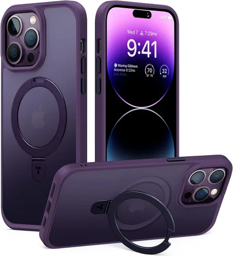 Vista 13 de TORRAS Funda magnética para iPhone 13 Pro Max de 6.7 pulgadas [compatible con Magsafe] con soporte, [protección contra caídas de grado militar] a