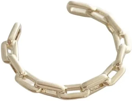 Vista 2 de Honeycat Anillo ajustable Chainlink en oro, oro rosa o plata Joyería minimalista y delicada