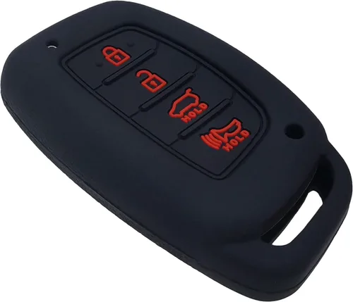 Vista 4 de 2 Piezas Funda de Silicona para Llavero de 4 Botones Funda para Control Remoto Protector sin Llave Compatible con Hyundai Elantra Sonata Tucson 2019