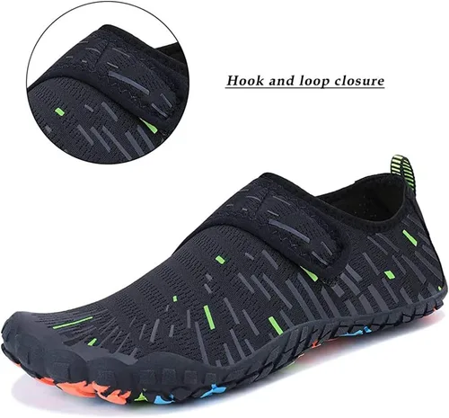 Vista 2 de MAYZERO Zapatos de agua para hombres y mujeres, zapatos de surf, playa, piscina, zapatos de punta ancha, senderismo, zapatos de agua, zapatillas
