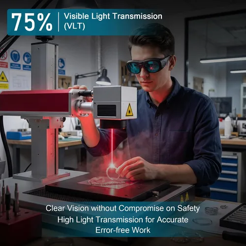 Vista 5 de MCWlaser Gafas de seguridad láser 680-1100nm OD7+; YAG, módulo láser infrarrojo y luz fría gafas láser de protección ocular para 755nm, 808nm
