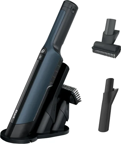 Vista 15 de Shark Cyclone PET Aspiradora de mano con herramienta para hendiduras de 8", succión HyperVelocity, azul marino/gris, CH701