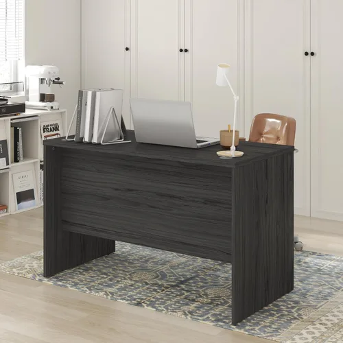 Vista 17 de Furinno Roger 60 Inch Executive Desk with File Cabinet, Home Office Desk with 3-Drawer Fixed Pedestal Filing Cabinet, Desk Cord Grommet, for Home