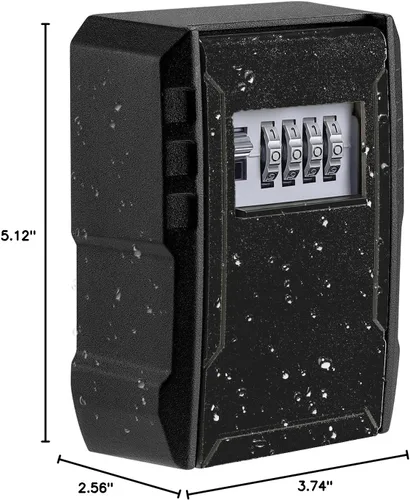 Vista 8 de Caja de bloqueo de llave de capacidad extra grande UPGRADE, caja de bloqueo de llave montada en la pared resistente a la intemperie para llaves