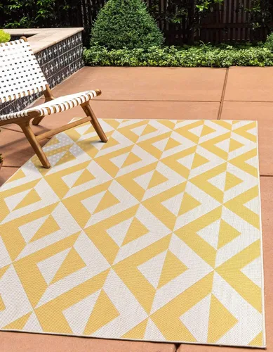 Vista 18 de Unique Loom Jill Zarin Outdoor Collection - Alfombra rectangular (2 pies 2 pulgadas x 3 pies 1 pulgadas, rectangular, beige y marrón)