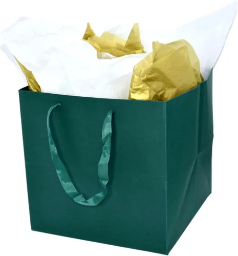Vista 16 de JUNESHE Bolsa de regalo cuadrada negra grande con asas y papel de seda, 9.84 pulgadas, gran envoltura de regalo gigante para cumpleaños, boda