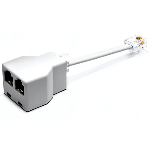 Vista 9 de Divisor de conector de teléfono para teléfono fijo RJ11 6P4C Adaptador dúplex de 2 vías en línea o en pared (1 divisor + cable de 2.5 pulgadas)