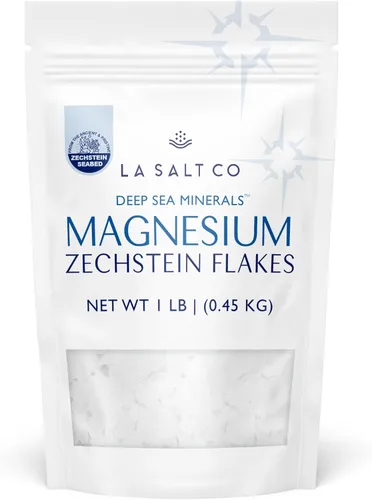 Vista 10 de LA Salt CO Deep Sea Minerals Magnesium Bath Flakes – Tarro de 4.4 libras, Zechstein en el interior, alternativa de baño natural a la sal de Epsom