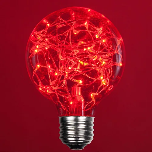 Vista 26 de Wintergreen Lighting LEDimagine - Bombilla de cadena de hadas, colgante de globo LED, bombilla ST64 con base E26 (dorado)