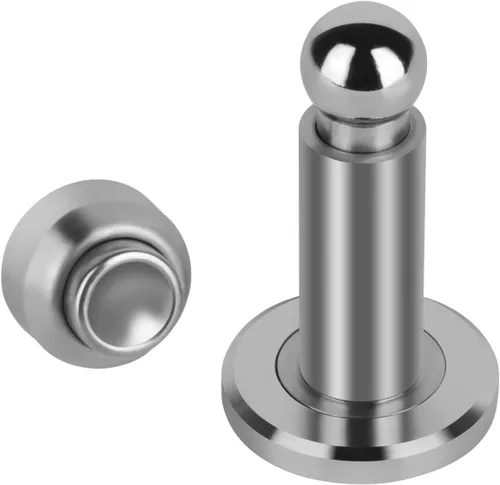 Vista 9 de Tope de puerta magnético de altura ajustable, tope magnético resistente, soporte de puerta de acero inoxidable 304 con montaje en pared y piso Negro