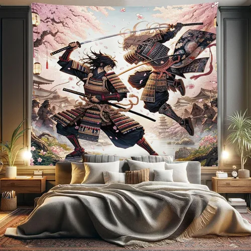Vista 189 de Ambesonne Tapiz Trippy, vista panorámica de la cascada con bosques de ensueño y mandala oriental psicodélico, decoración de tela para colgar