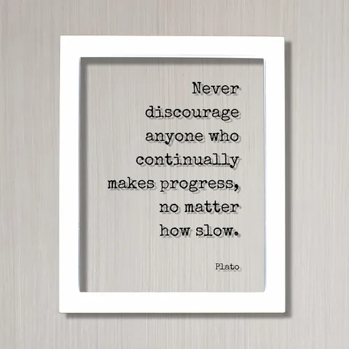 Vista 2 de The Burnt Branch Plato - Floating Quote - Never discourage anyone who continually makes progress no matter how slow - Growth Improvement Business