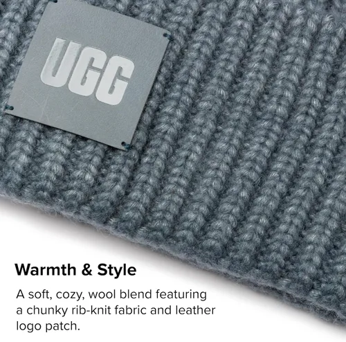 Vista 2 de UGG Gorro de punto acanalado grueso para hombre