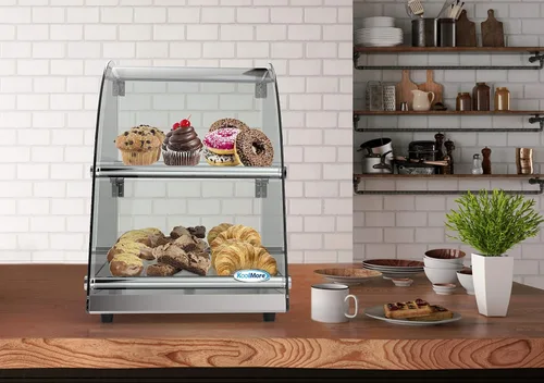 Vista 2 de KoolMore DC-2CN - Vitrina para panadería, 2.4 pies cúbicos - 2 estantes