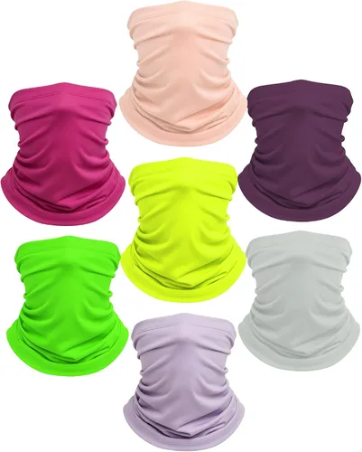 Vista 19 de Xeoxarel Neck Gaiter, 7 Pack Cooling UV Protection, Bandana Face Mask Scarf for Men and Women