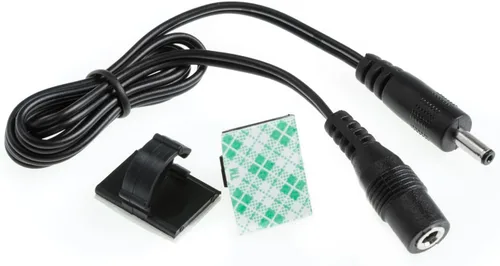 Vista 5 de EShine, cable de extensión, macho a hembra, para LED bajo el gabinete con gancho para cable para una cómoda instalación Negro