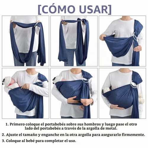 Vista 6 de CUBY Transportador de agua para bebé, ligero y transpirable, de malla transpirable, con anillo ajustable, de secado rápido, portabebés para recién