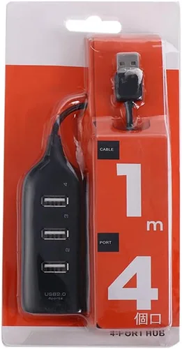 Vista 6 de Vctitil 2 unids 4 puertos USB 2.0 Hub Mini adaptador de corriente de 4 puertos USB Splitter Accesorios de computadora Receptor de portátil de 4