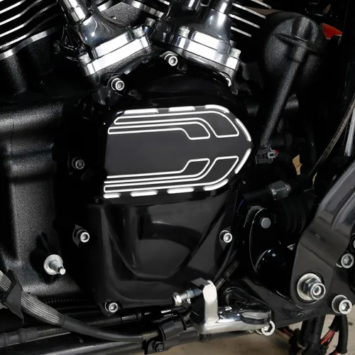 Vista 8 de TCT-MOTORPARTS Cubierta de leva lateral negra brillante para Harley M8 Engine Touring Street Glide 2017-2025 Softail 2018-2025