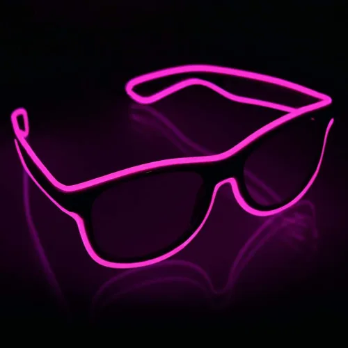 Vista 11 de YouRfocus Gafas inalámbricas con luz LED que brillan en la oscuridad para fiestas rave, EDM (azul)