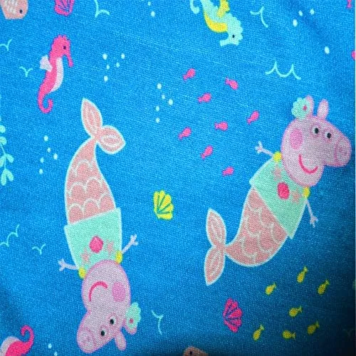Vista 2 de Komar Kids Peppa Pig - Pijama de 2 piezas para niña pequeña, con puños con volantes en las mangas