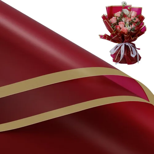 Vista 10 de Papel de regalo floral coreano - 15 hojas impermeables de envoltura de flores para ramos y regalos