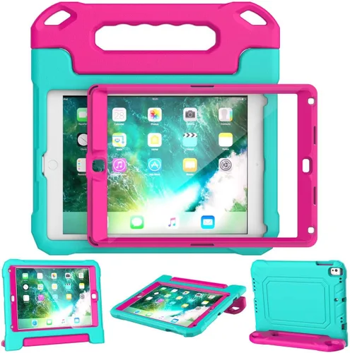 Vista 12 de SUPLIK - Funda infantil para iPad 5ª/6ª generación, Air 1/2/Pro 9.7, color Negro