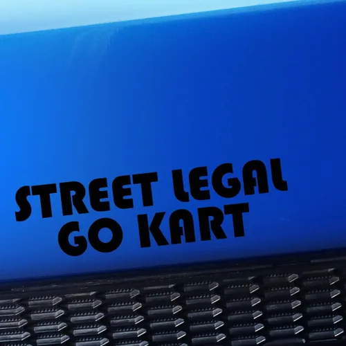 Vista 22 de Street Legal Go Kart - Calcomanía de vinilo para Mini Cooper, color a elegir - [azul azul]