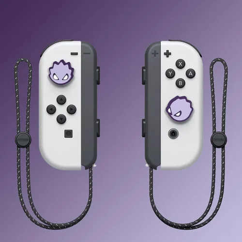Vista 4 de 4 tapas de agarre de pulgar Jusy compatibles con Nintendo SwitchOLEDSwitch Lite, silicona suave Joy-Con Joystick Grip lindo 3D analógico Stick Cover