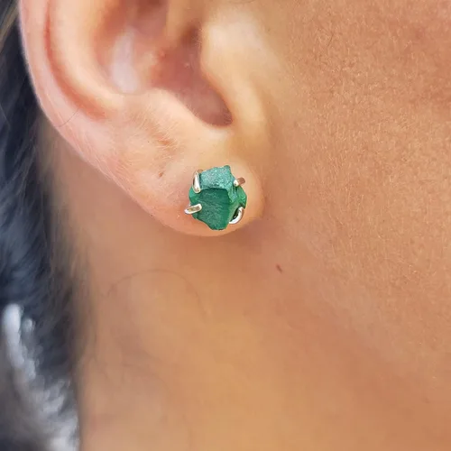 Vista 66 de Juego de joyas de piedras preciosas crudas reales con plata de ley 925 chapada en oro real, collar y aretes de piedra natal, regalo para ella por