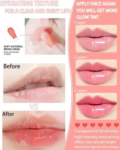 Vista 5 de Aceite hidratante para labios, tinte de brillo de labios de palisandro para mujeres Rosewood