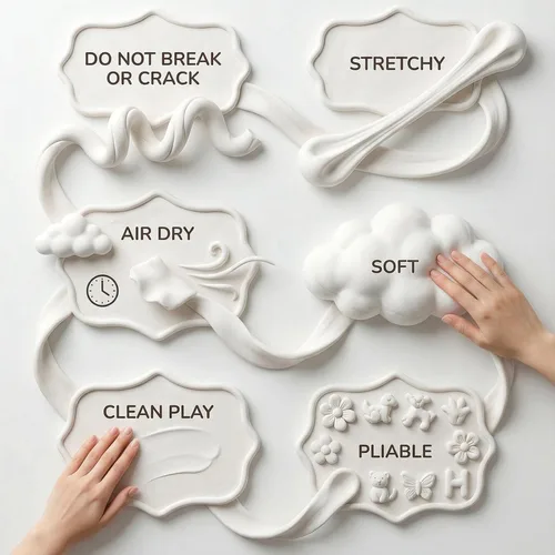 Vista 3 de BOHS Arcilla seca al aire para niños, kit de arcilla de modelado de espuma de 24 colores con herramientas de escultura y tutorial (2.65 libras)