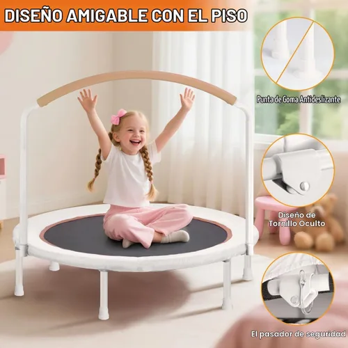 Vista 4 de Ativafit - Trampolín con banda elástica de 36 pulgadas, mango grande para niños de 2 a 6 años, trampolín mini para interiores y exteriores