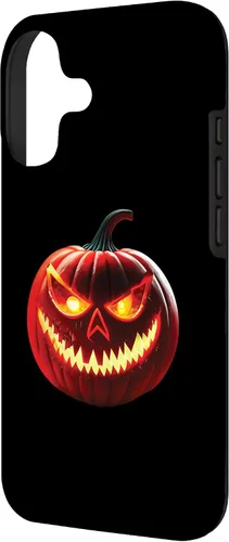 Vista 2 de Halloween Costume Scary Spooky Jack O Lantern Face Pumpkin Case for iPhone 17