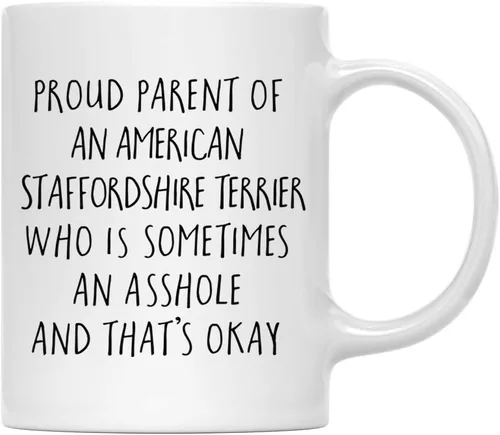 Vista 17 de Andaz Press Funny Dog - Taza de café de 11 onzas, regalo de broma, orgulloso padre de un afenpinscher que es a veces un gilipollas y eso está bien