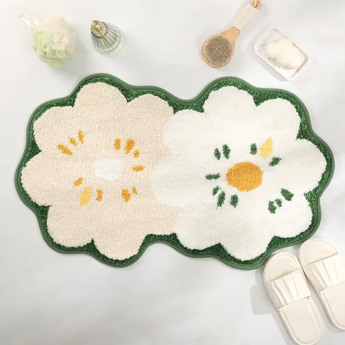 Vista 8 de Alfombra de baño ultra absorbente, de microfibra gruesa y resistente, esponjosa, lavable a máquina, alfombra de baño antideslizante para baño